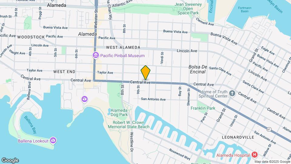 921 Central Ave Map and Location Details