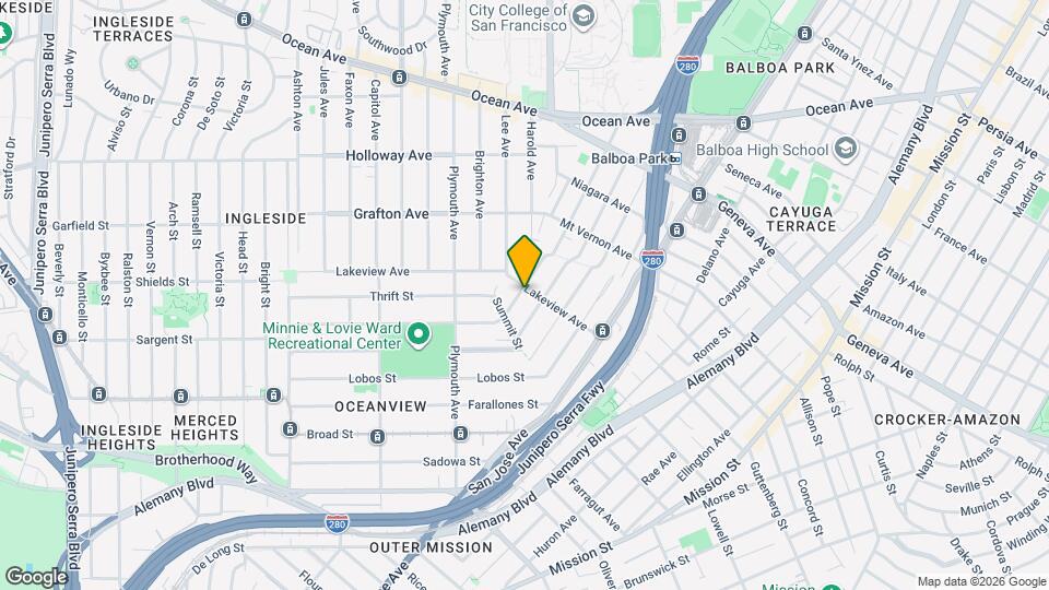 337 Lakeview Ave Map and Location Details