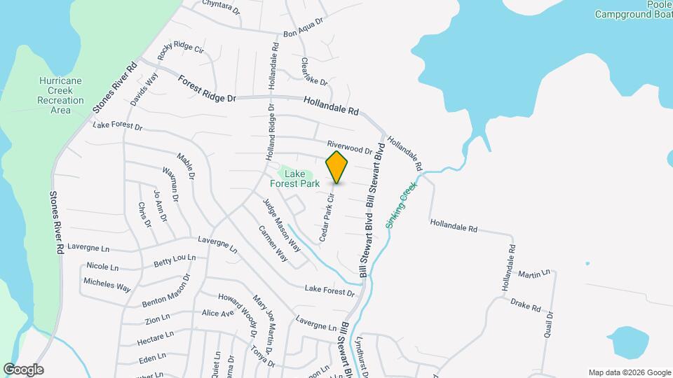 432 Cedar Park Cir Mapa y Detalles de la Ubicación