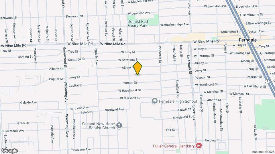 1397 Leroy St Mapa y Detalles de la Ubicación