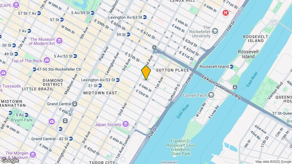 316 E 55th St Mapa y Detalles de la Ubicación