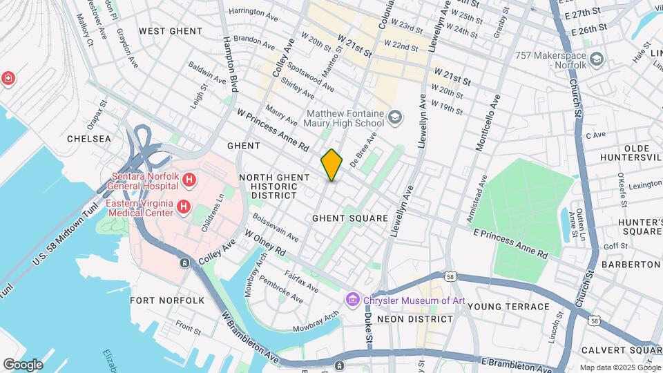 1014 Colonial Ave Map and Location Details