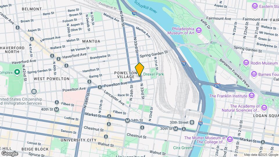 3301-3303 Powelton Ave Mapa y Detalles de la Ubicación