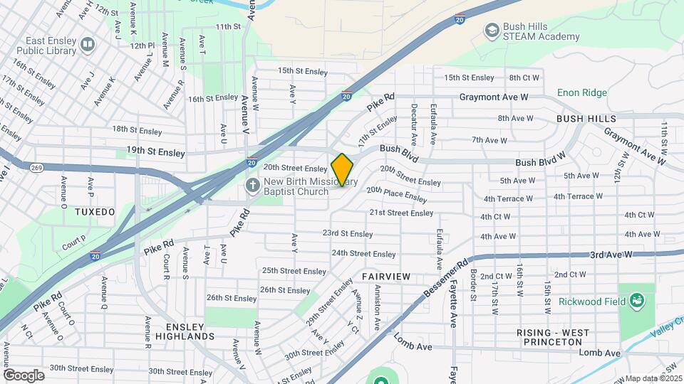 2611 20th Street Ensley Map and Location Details