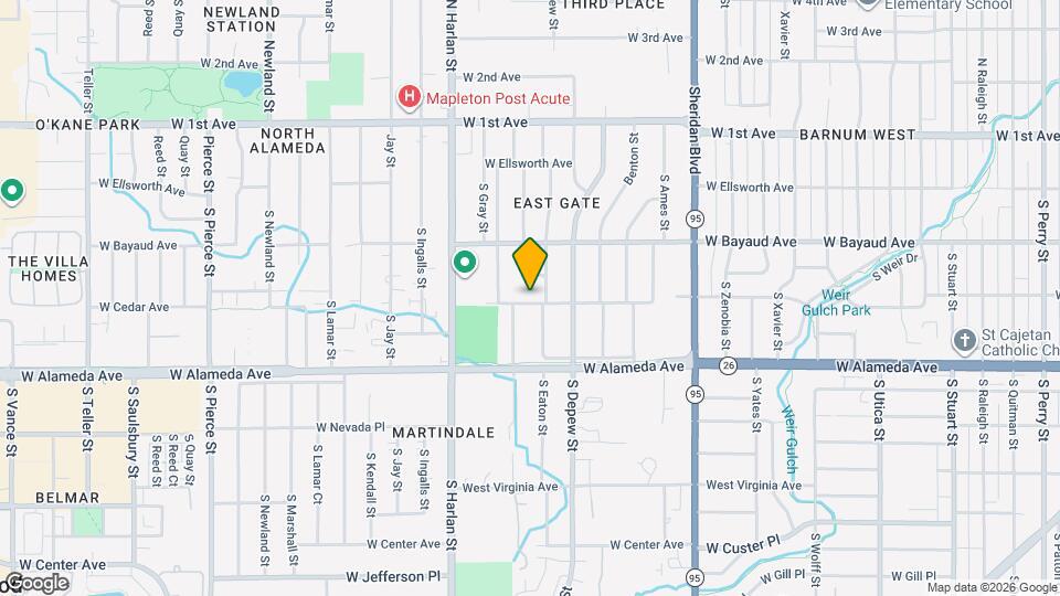 5741 W Cedar Ave Map and Location Details