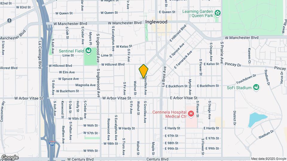 721 S Grevillea Ave Map and Location Details