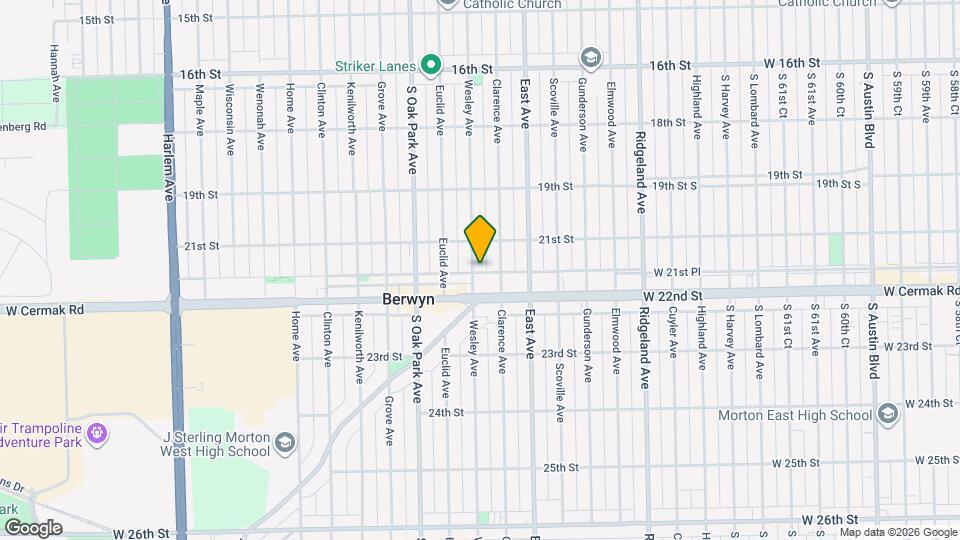 2125 Wesley Ave Map and Location Details