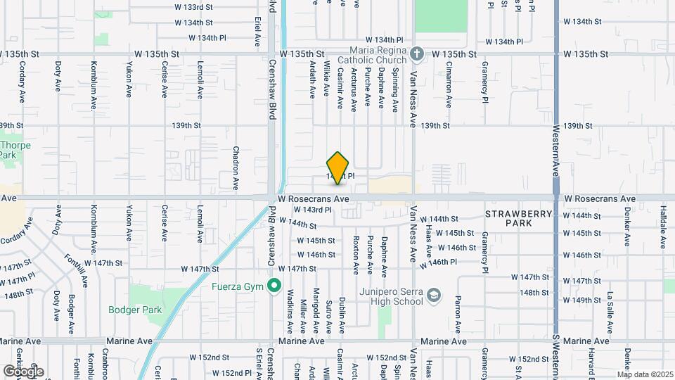 2705 W Rosecrans Ave Map and Location Details