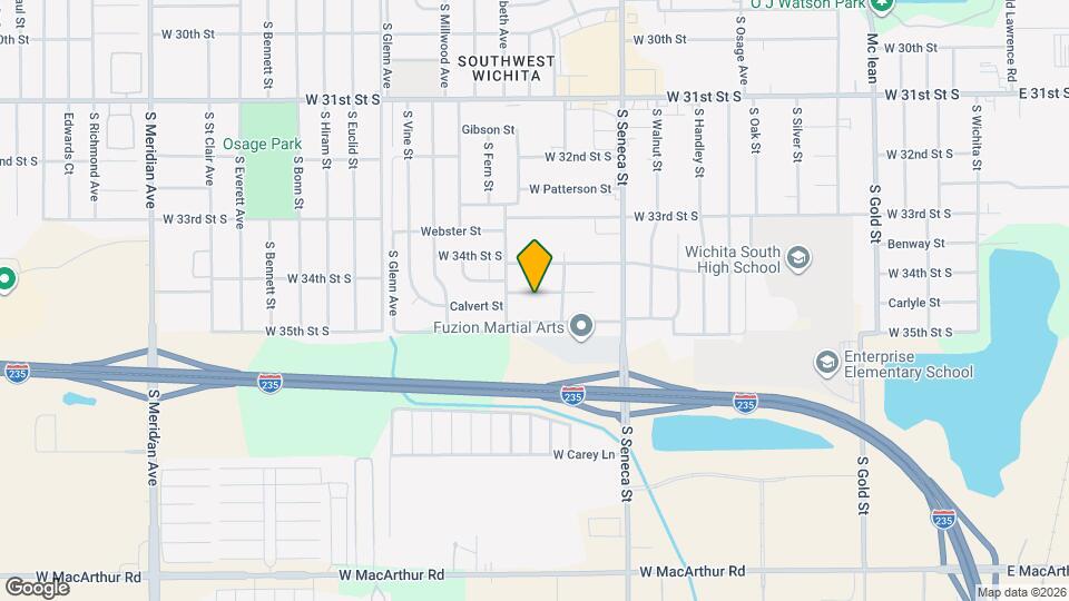 1401 W Calvert St Map and Location Details