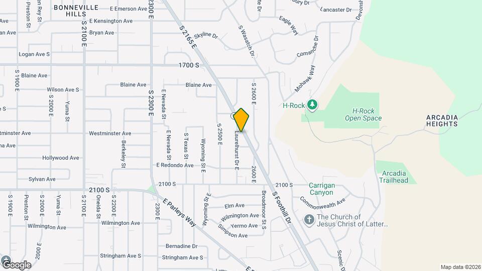 1894 S Foothill Dr Map and Location Details