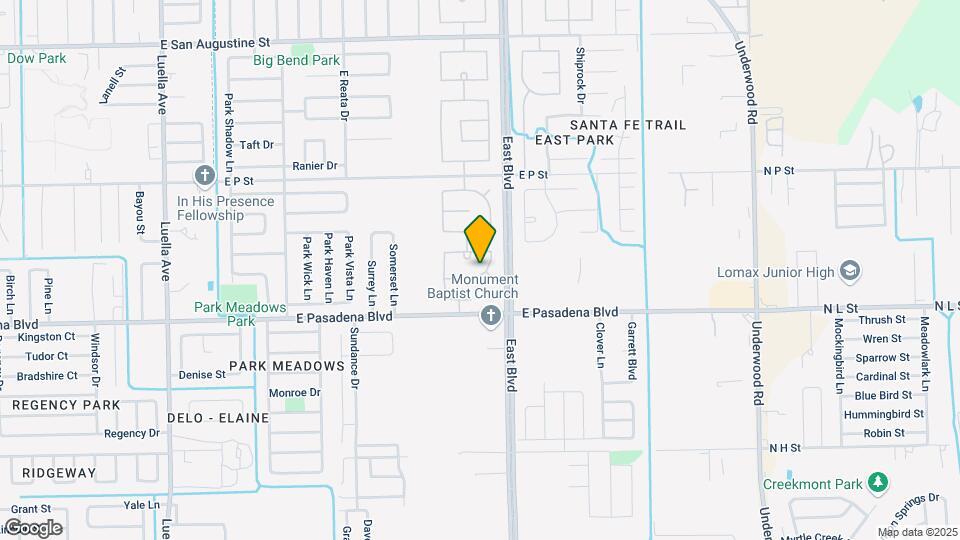 2205 Mossey Creek Dr Mapa y Detalles de la Ubicación