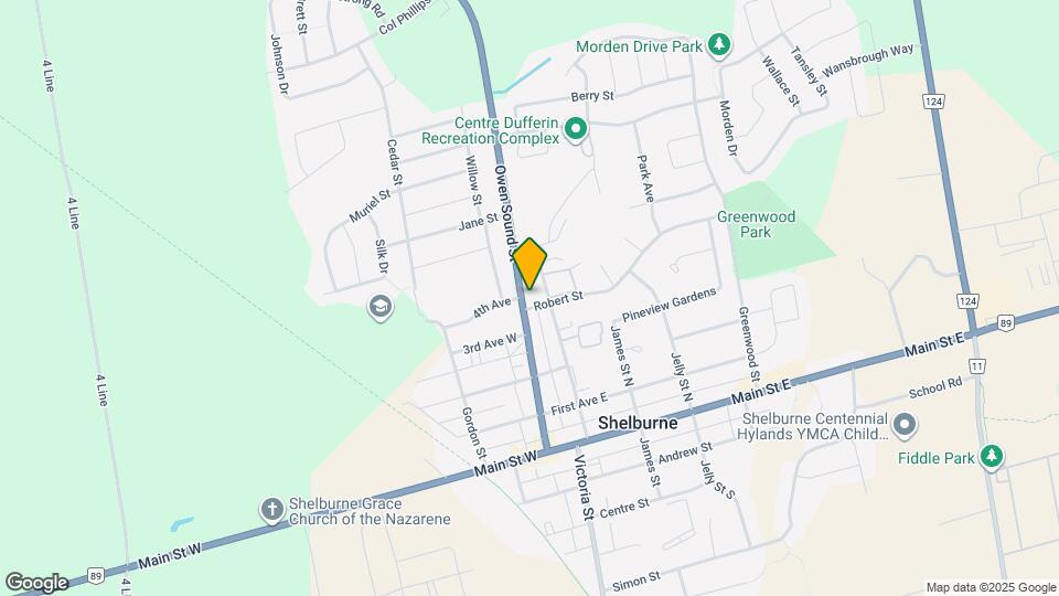 501 Owen Sound St Map and Location Details