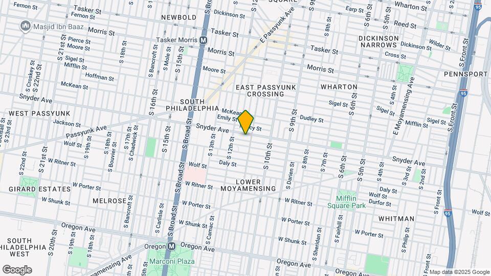 1114 Snyder Ave Map and Location Details