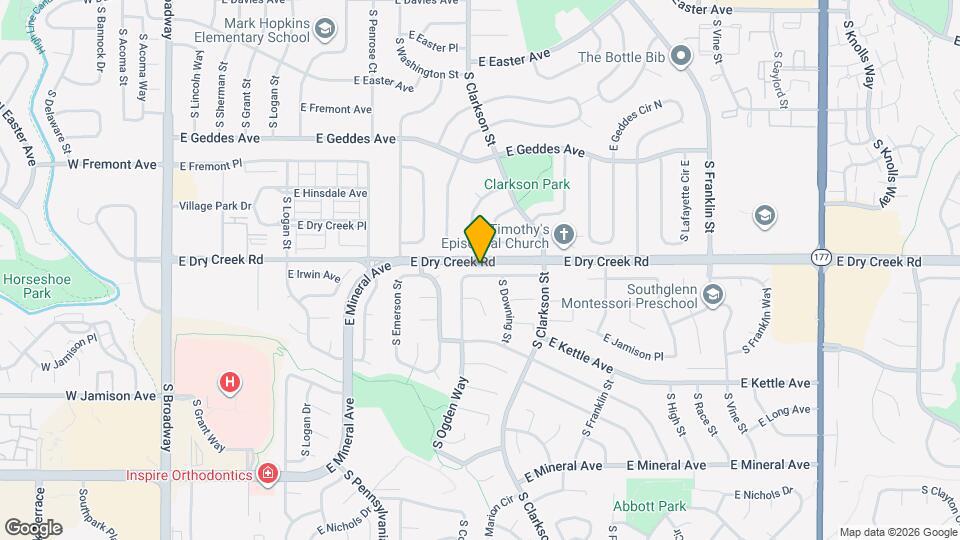 1175 E Dry Creek Pl Map and Location Details