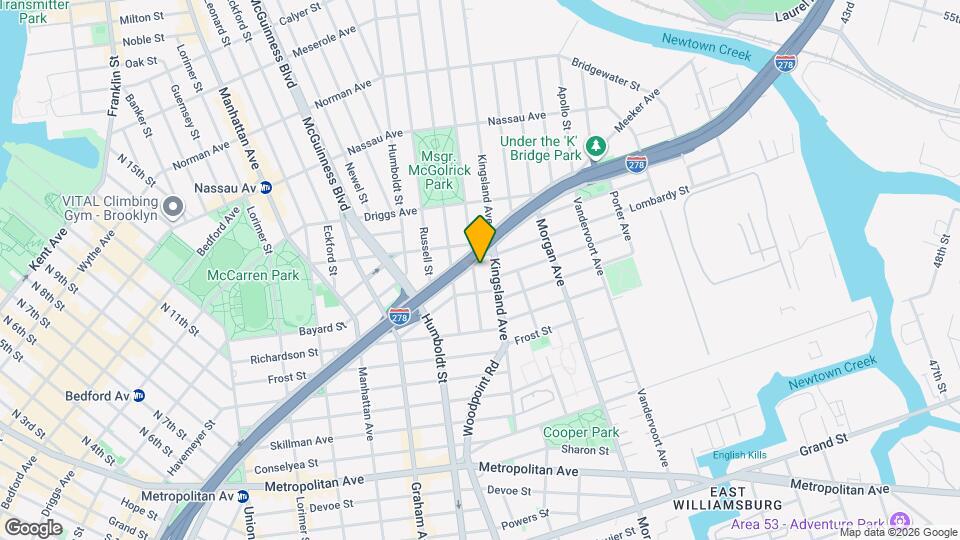 56 Monitor St, Unit Apt 4F Map and Location Details
