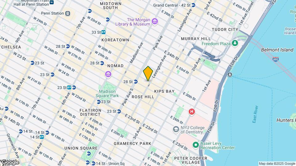 128 E 29th St Map and Location Details