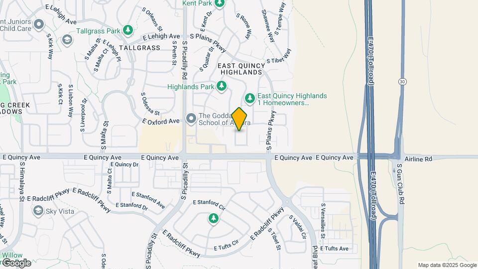 22039 E Princeton Cir Map and Location Details