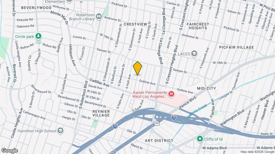 1972 S Corning St Mapa y Detalles de la Ubicación