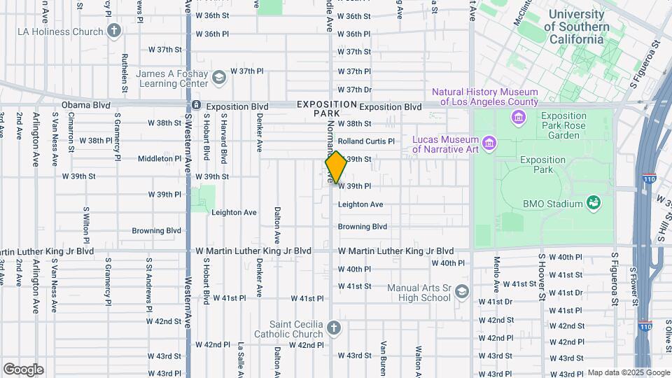 3928 S Normandie Ave Mapa y Detalles de la Ubicación