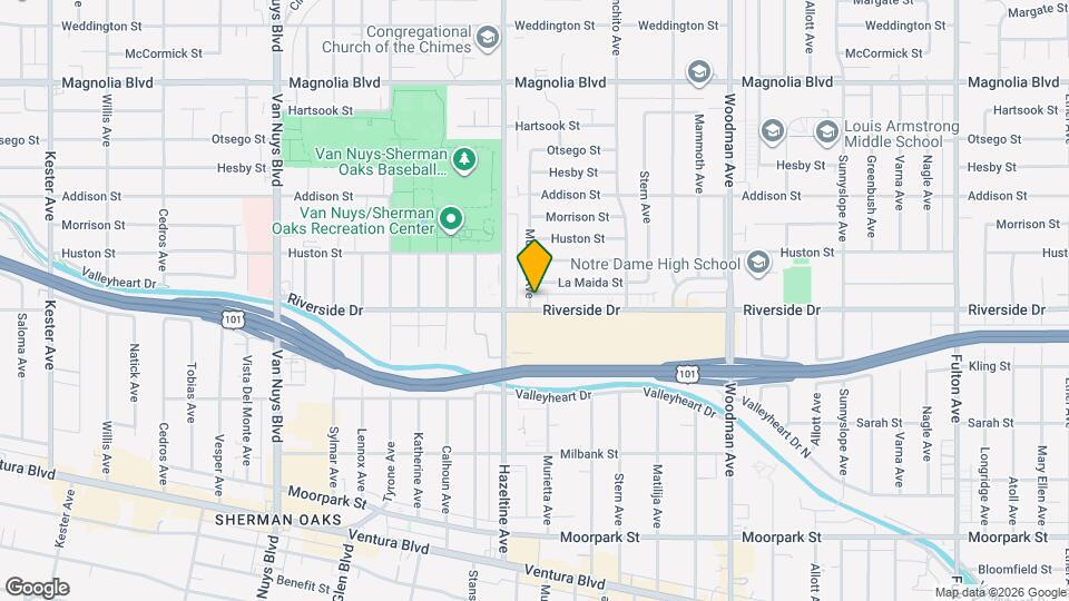 14033 Riverside Dr Map and Location Details