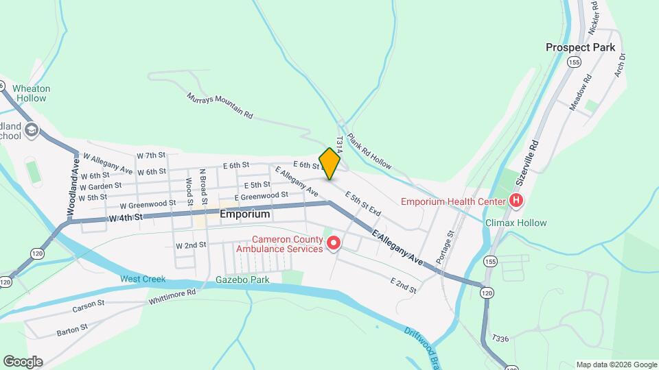 349 E 5th St Map and Location Details