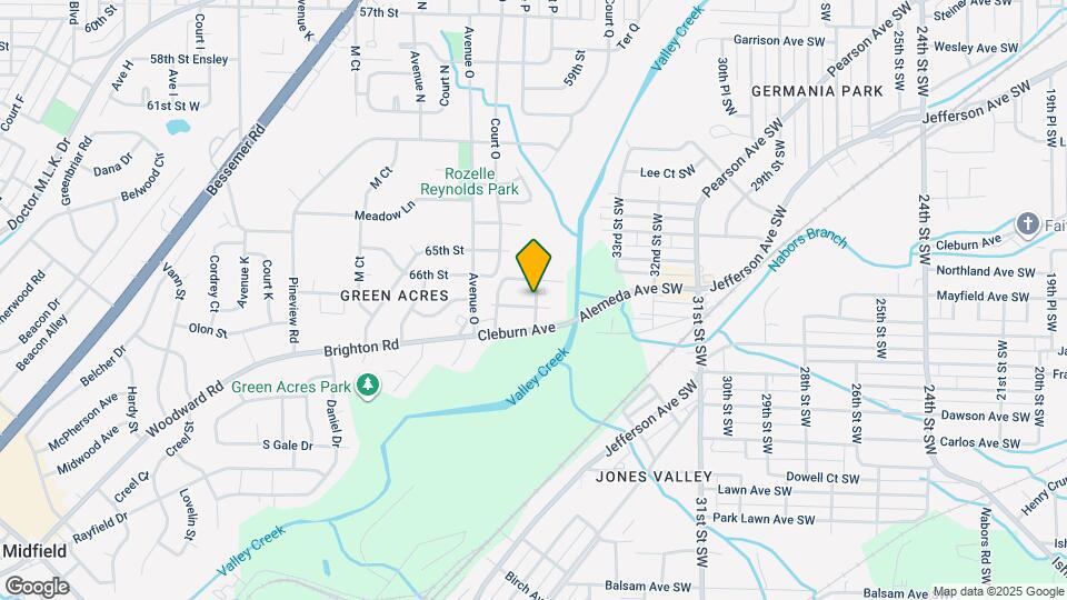 1612 34th St Ensley Map and Location Details