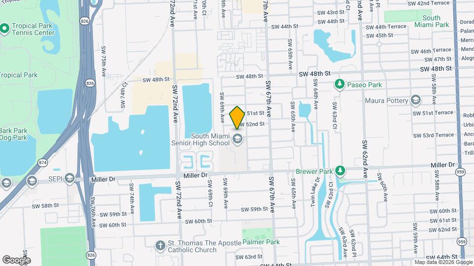 6843 SW 53rd St Map and Location Details