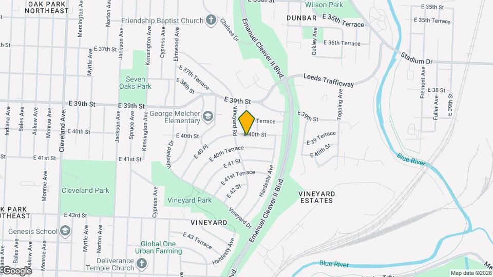 5015 E 40th St Map and Location Details