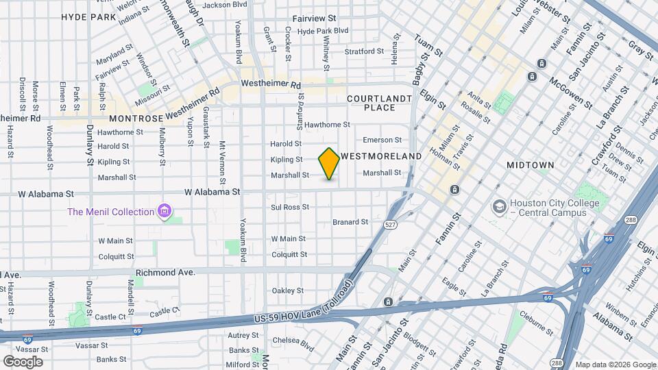 612 W Alabama St Map and Location Details