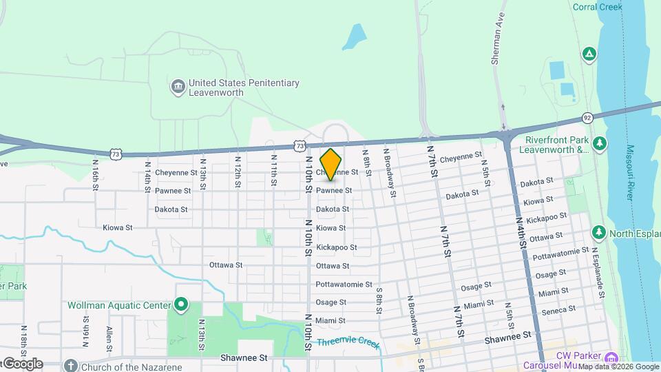 906 Pawnee St Map and Location Details