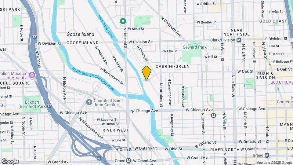 520 N Kingsbury St Map and Location Details