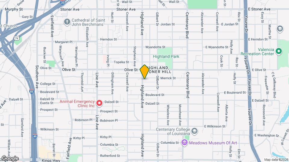 2109 Highland Ave Map and Location Details