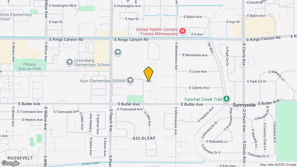 1192 S Orangewood Dr Map and Location Details