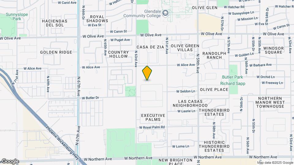 6212 W Orchid Ln Map and Location Details