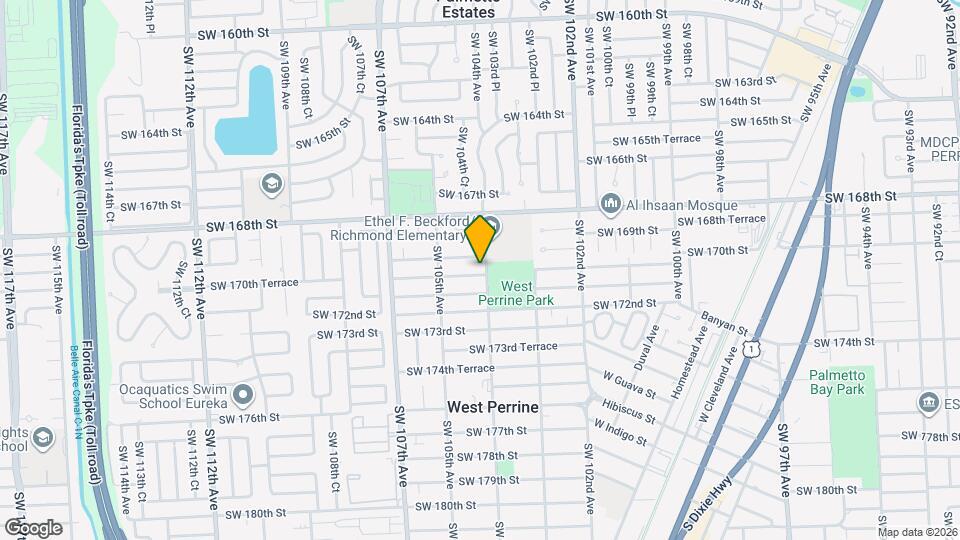 17020 SW 104th Ave Mapa y Detalles de la Ubicación