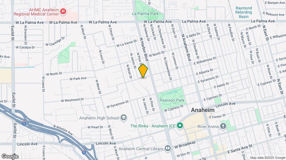 623 N Pine Pl Map and Location Details