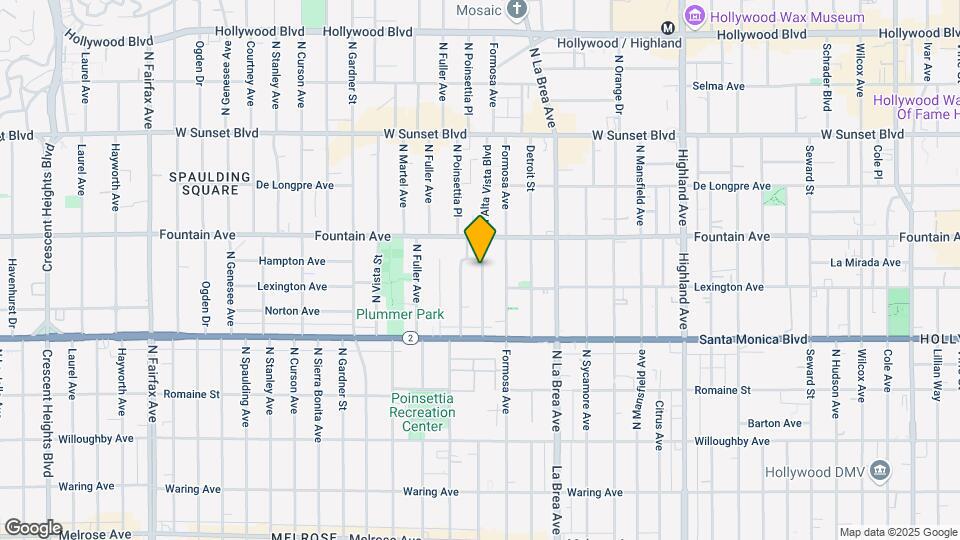 1215 N Poinsettia Pl Mapa y Detalles de la Ubicación
