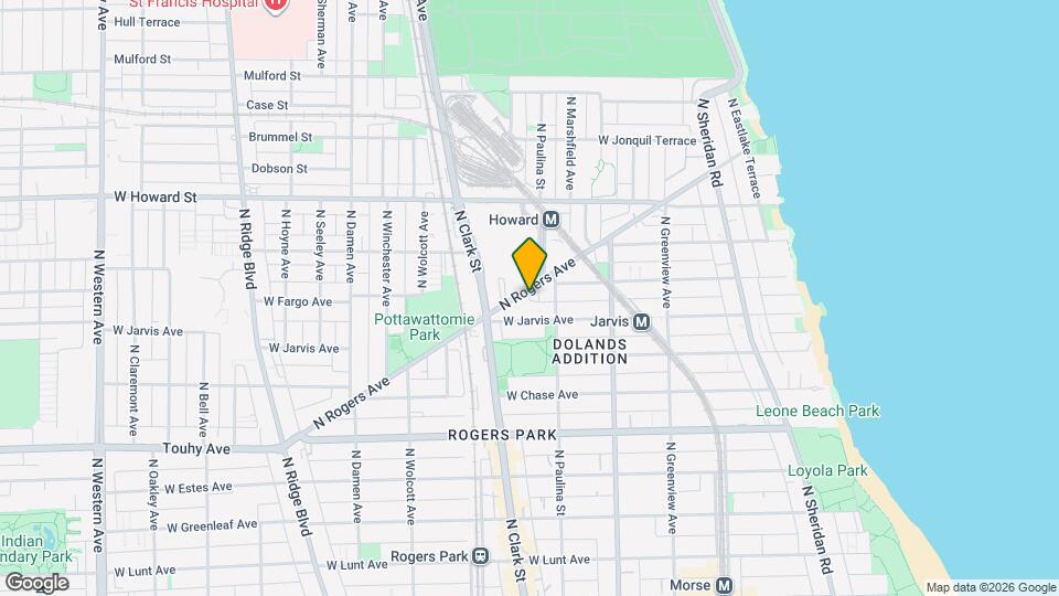 7441 N Rogers Ave Map and Location Details