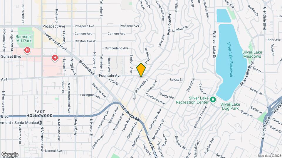 1264 Hyperion Ave Map and Location Details