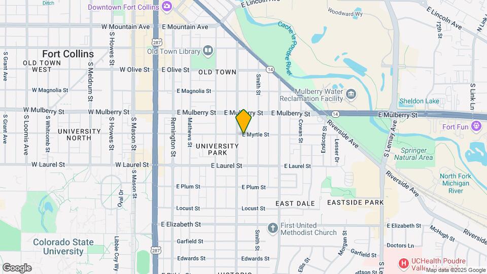 509 E Myrtle St, Unit 1/2 Map and Location Details