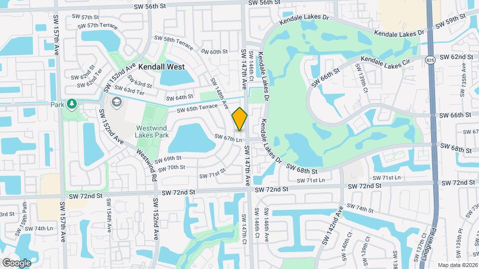 6704 SW 147th Ct Map and Location Details