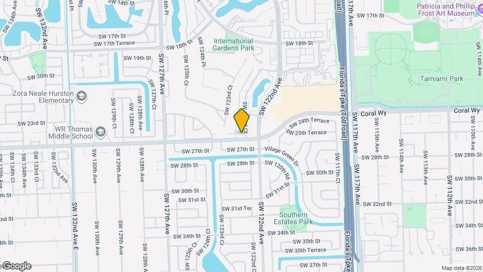 2560 SW 122nd Ct Map and Location Details