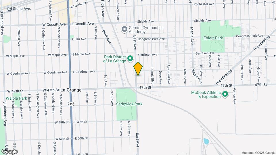 4623 Eberly Ave Map and Location Details