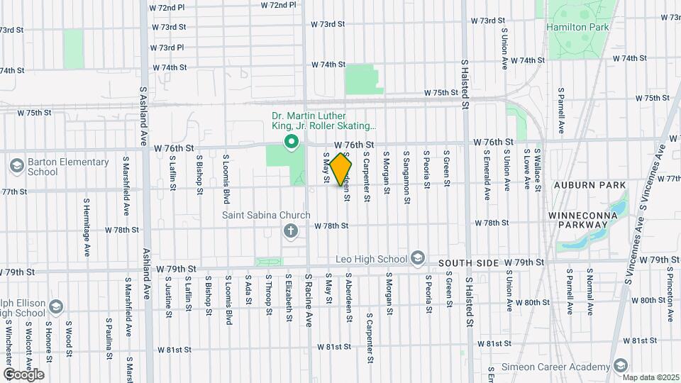 7704 S Aberdeen St Mapa y Detalles de la Ubicación