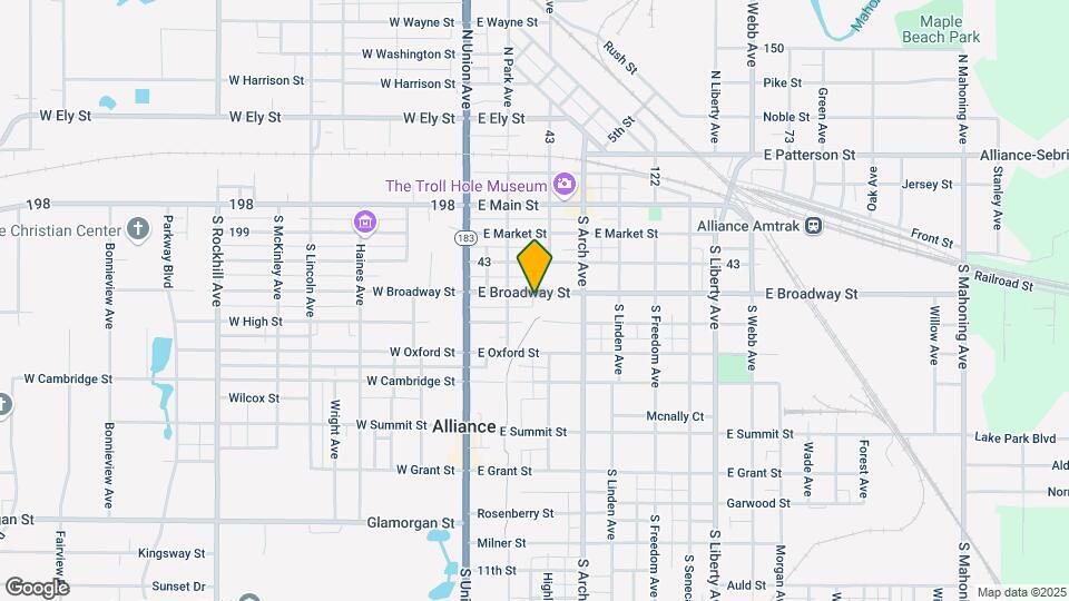 155 E Broadway St Map and Location Details