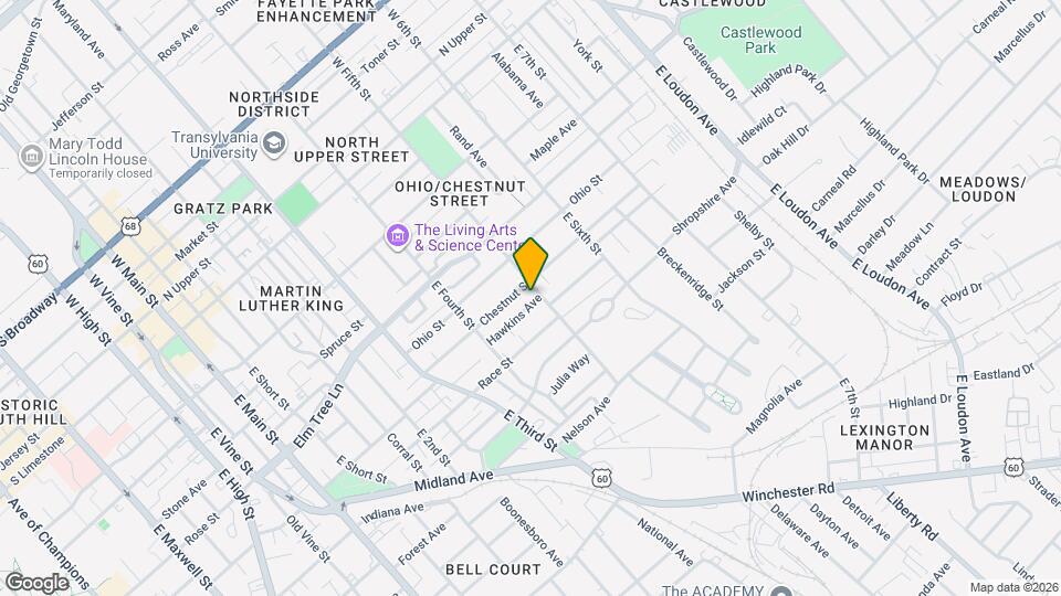 414 E Fifth St Map and Location Details