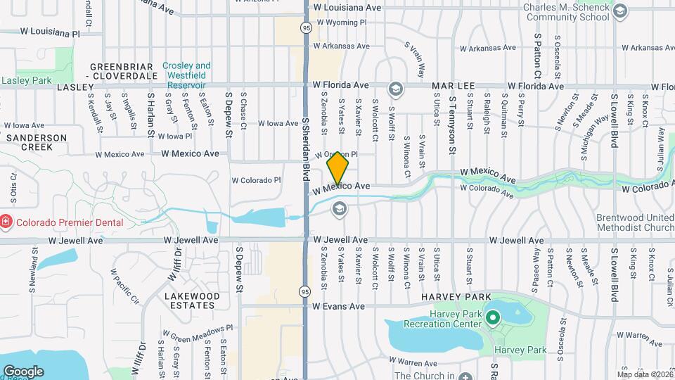 5002 W Mexico Ave Mapa y Detalles de la Ubicación
