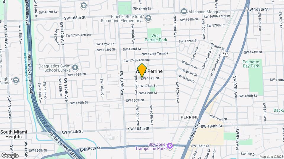 10452 SW 177th St Map and Location Details