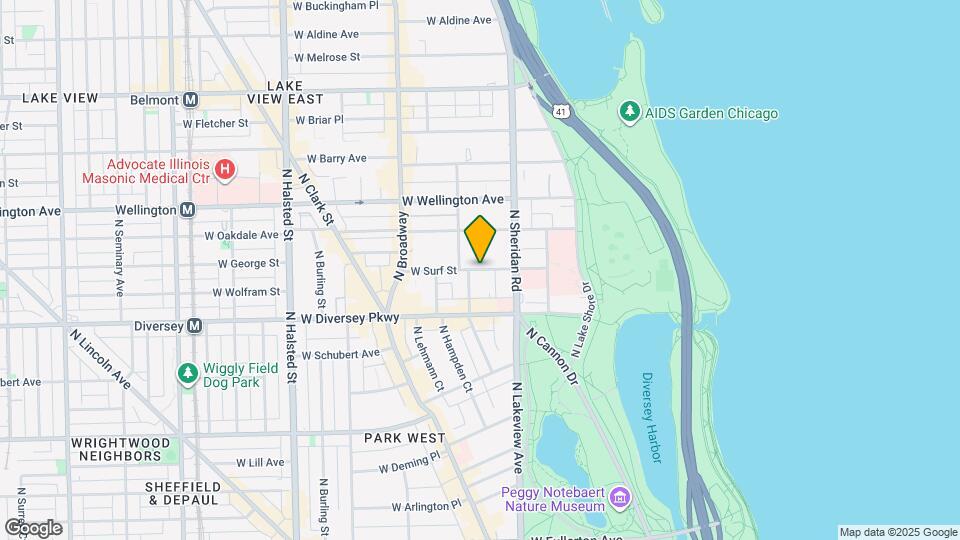 436 W Surf St Map and Location Details