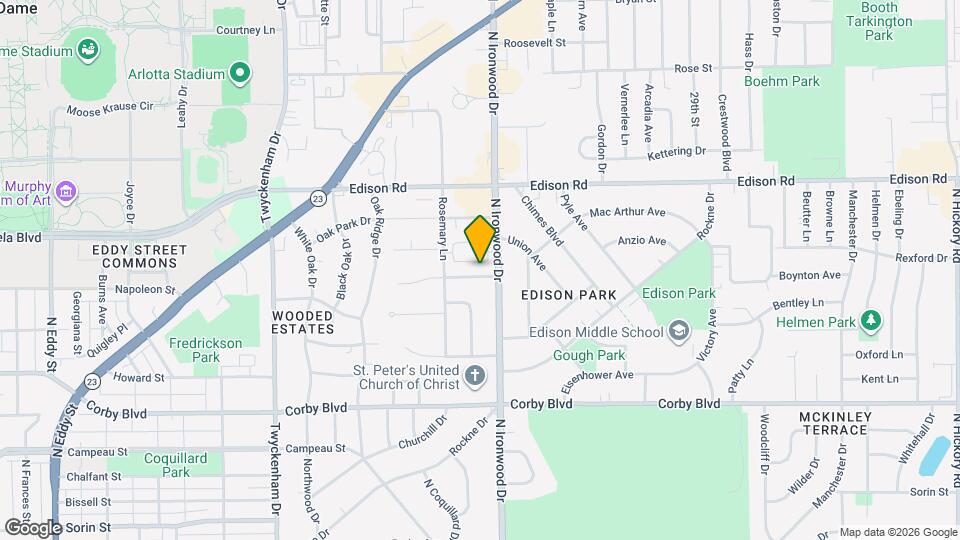 2109 Peachtree Ln Mapa y Detalles de la Ubicación